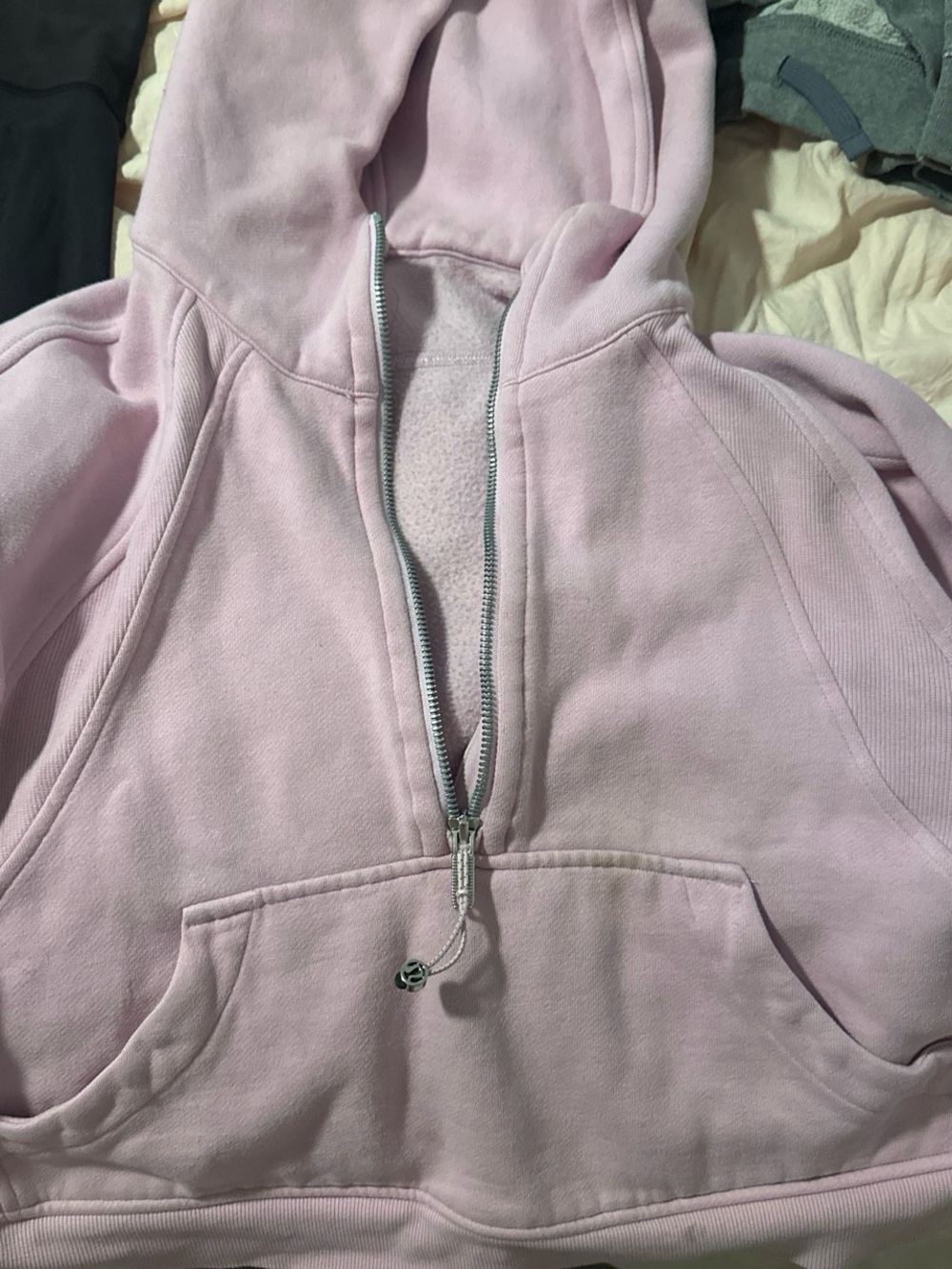 lululemon athletica Light Pink Half-Zip Hooded Pullover